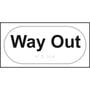 Way Out Taktyle Braille Sign - 300 x 150mm
