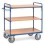 3-Shelf 600kg heavy-duty warehouse trolley