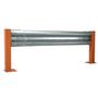Heavy-duty  steel barrier rail with orange posts - 1250 - 2500mm long