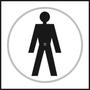Braille sign with male toilet symbol