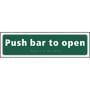 Push bar to open taktyle braille sign - 125 x 450mm