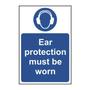 Ear protectors must be worn sign - 300 x 200mm