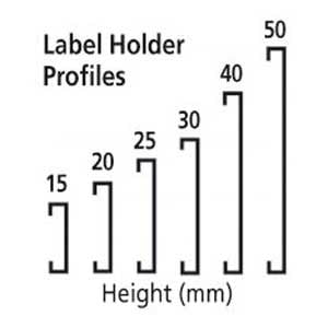 Label holder profiles