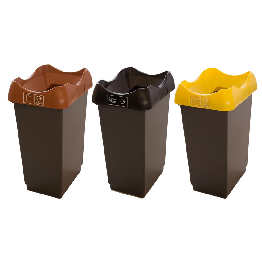 Recycling Bins With Coloured Lids