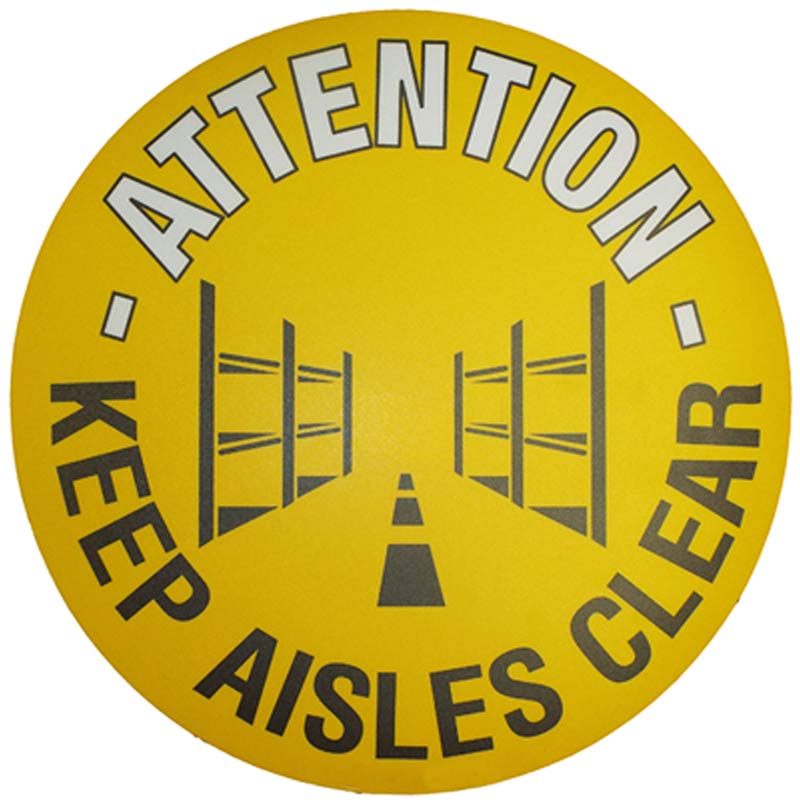 Keep Aisles Clear Graphic Floor Marker