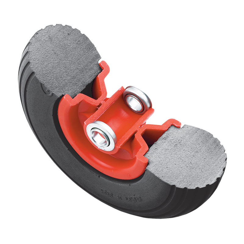 Foam filled puncture proof tyre on sack truck E309040