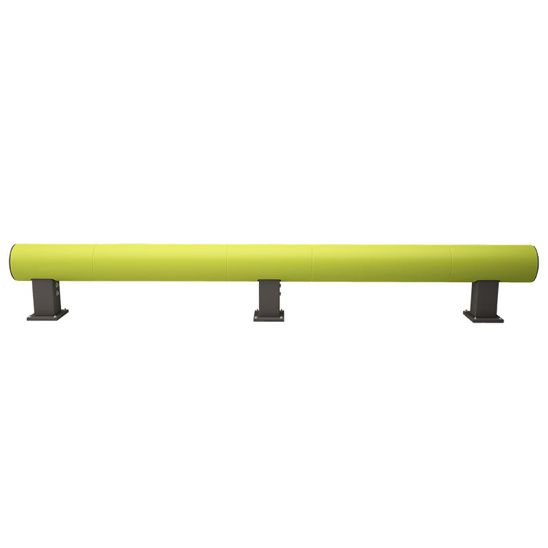 Low-level single polymer bumper barrier - colourfast yellow and grey
