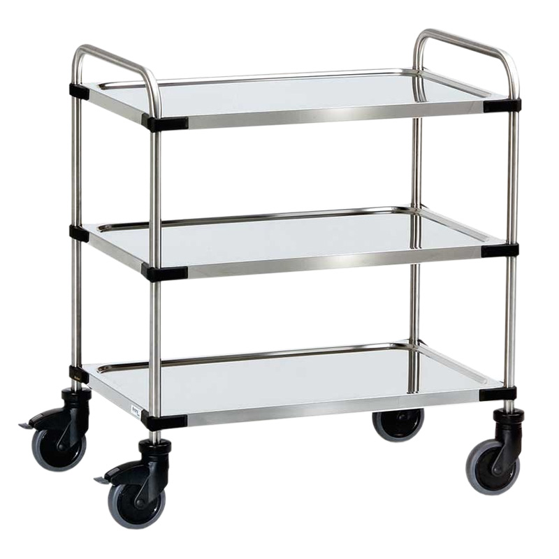 3-tier GS Approved stainless steel trolley