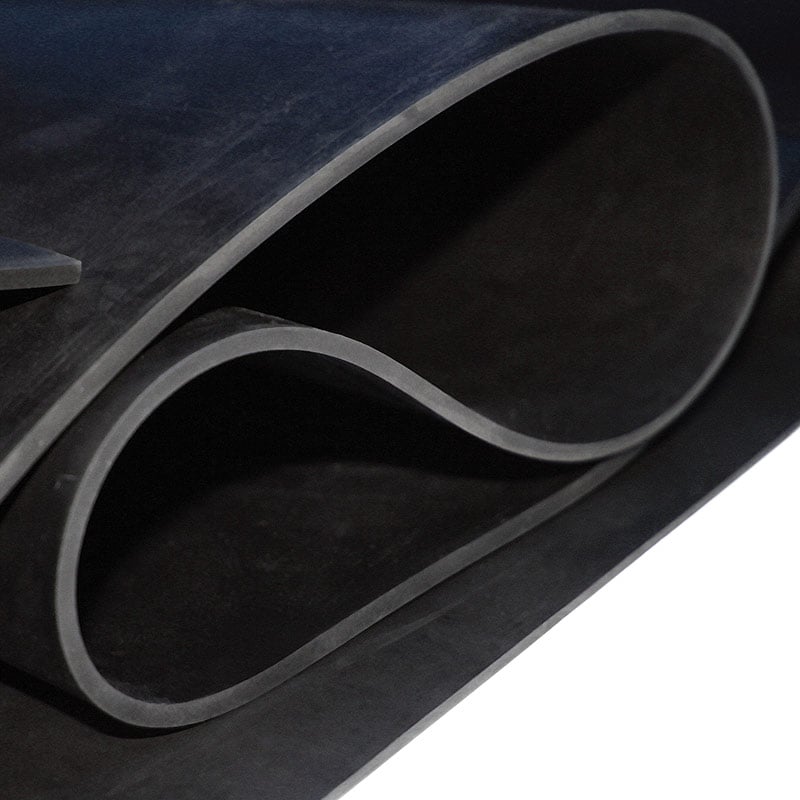 Shotblast flexible black rubber sheet