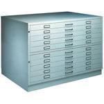 A1 or A0 - 10 Drawer Steel Plan Chest