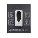 Automatic Hands Free Sanitising Station with Instruction Board
