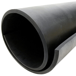 Roll of black Neoprene rubber sheet