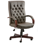 Chesterfield High Back Leather Executive Office Chair