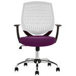 Dura Operator Chairs with White Back and Coloured Seat