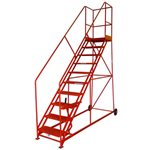 Easy Slope 45° Safety Steps 559mm Wide 3 to 12 Metal Treads 500kg Capacity