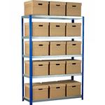 Ecorax Shelving Units 5 shelves & Archive Boxes