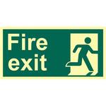 Final Fire Exit Right Photoluminescent Sign
