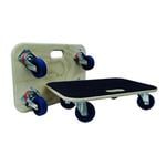 Heavy-Duty Wooden Dollies with Rubber Platform - 600kg Capacity 