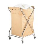 Laundry trolley with removable canvas sack