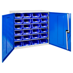 Steel Storage Cabinet with 24 plastic containers
