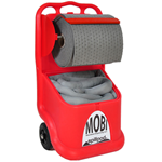 Red MOBI Spillpod absorbent dispensing cart