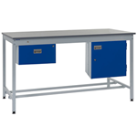 Square tube workbench kit A with laminate worktop - 250kg capacity