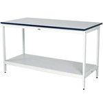 Standing Height Post Sorting Bench with bottom shelf