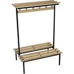 Benchura Evolve Duo Changing Room Bench with Wood top shelf