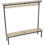 Benchura Evolve Solo Changing Room Bench with Wood top shelf