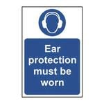 Ear protectors must be worn sign - 300 x 200mm