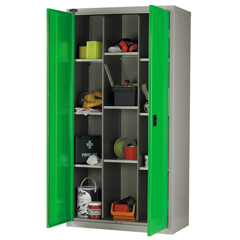 Metal Storage Cupboard - 2 Doors - 12 Compartments  - 1781 x 915 x 460mm