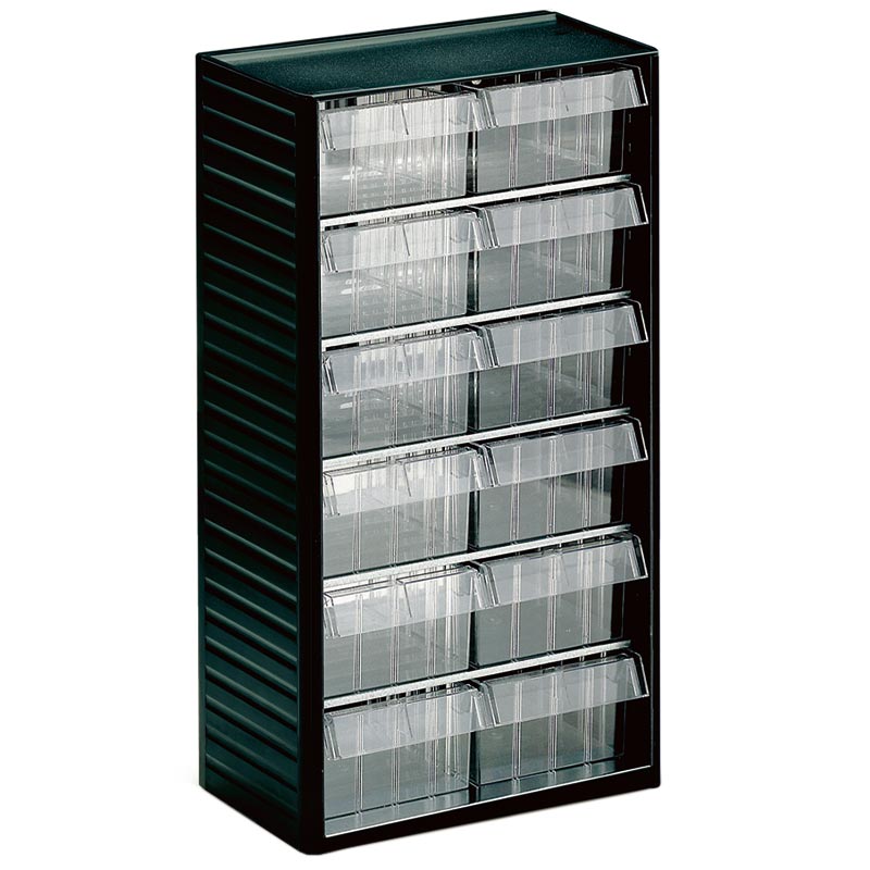 Visible Small Parts Storage Cabinet - 550 Series - 12 Drawers 81h x 138w x 175d