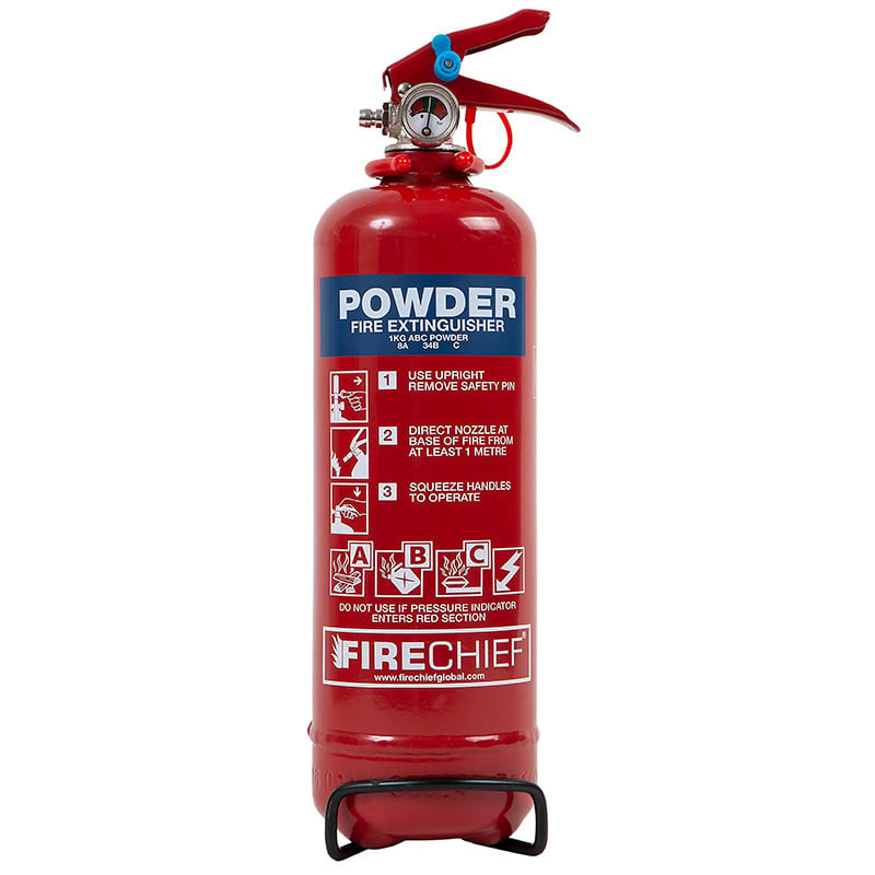 ABC Powder Fire Extinguisher 1kg - 8A 34B C Fire Rating