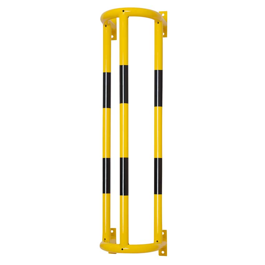 TRAFFIC-LINE Pipe Protector Wall Mounted - 1500 x 350 x 300mm (H x W x D) - Yellow/Black