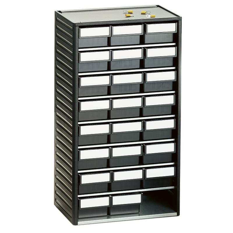24 Drawer 59h x 92w x 175d Polypropylene ESD Small Parts Cabinet