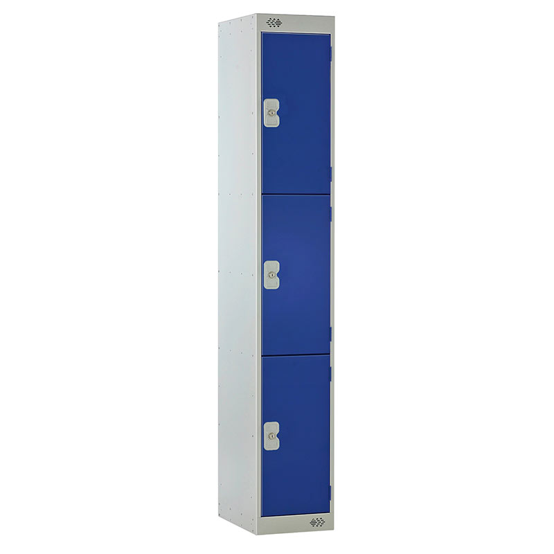 Fastrack Three Door Metal Locker - 1800 x 300 x 300mm