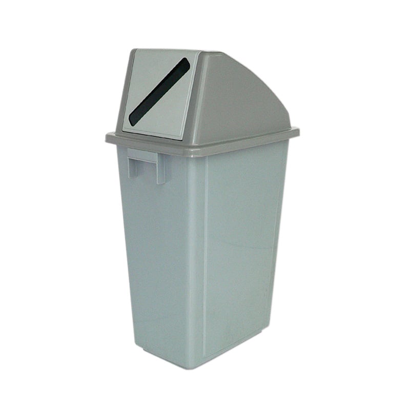 58L Grey Indoor Recycling Bin with Grey Slot Lid