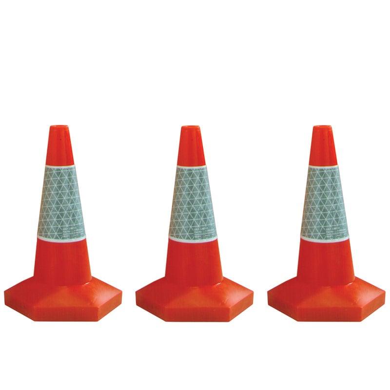 Traffic Cones 750mm High - Pack of 3