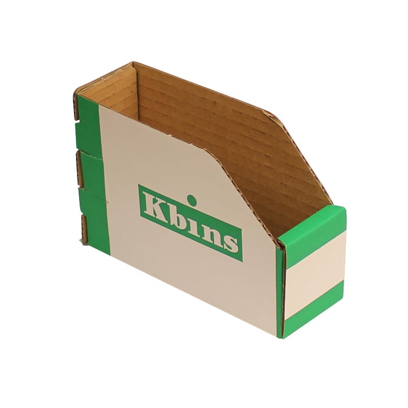 K-Bins - A Range Open Front Fibreboard Shelf Bins - 100 h x 50 w x 150 d - Pack of 50