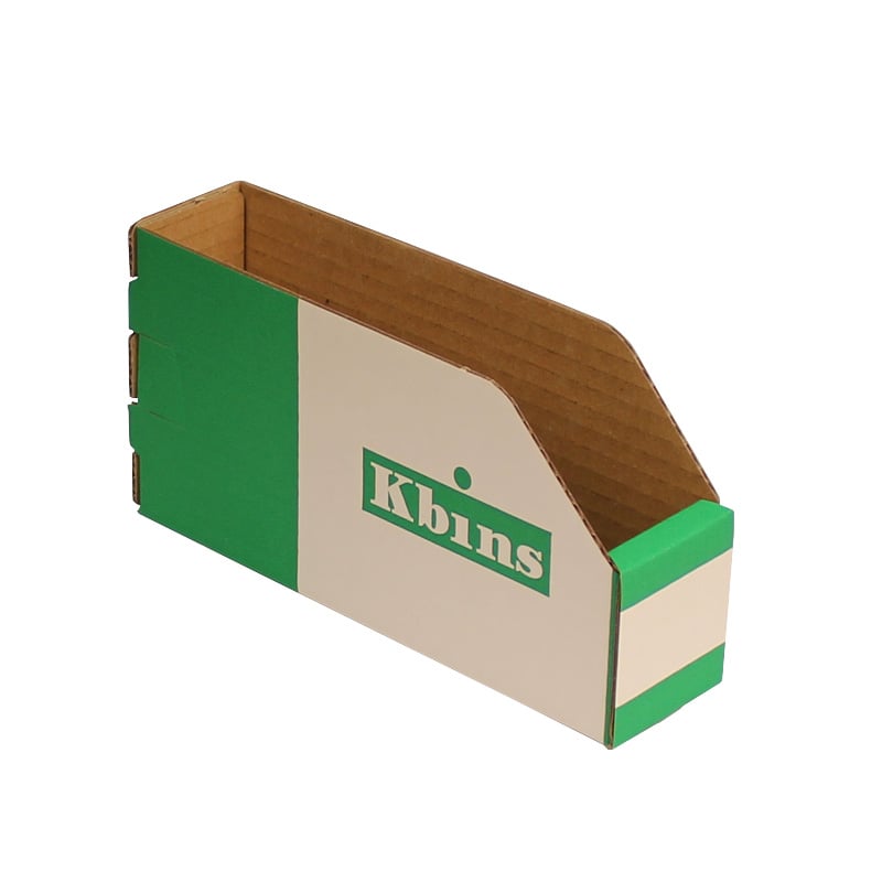 K-Bins - A Range Open Front Fibreboard Shelf Bins - 100 h x 50 w x 200 d - Pack of 50
