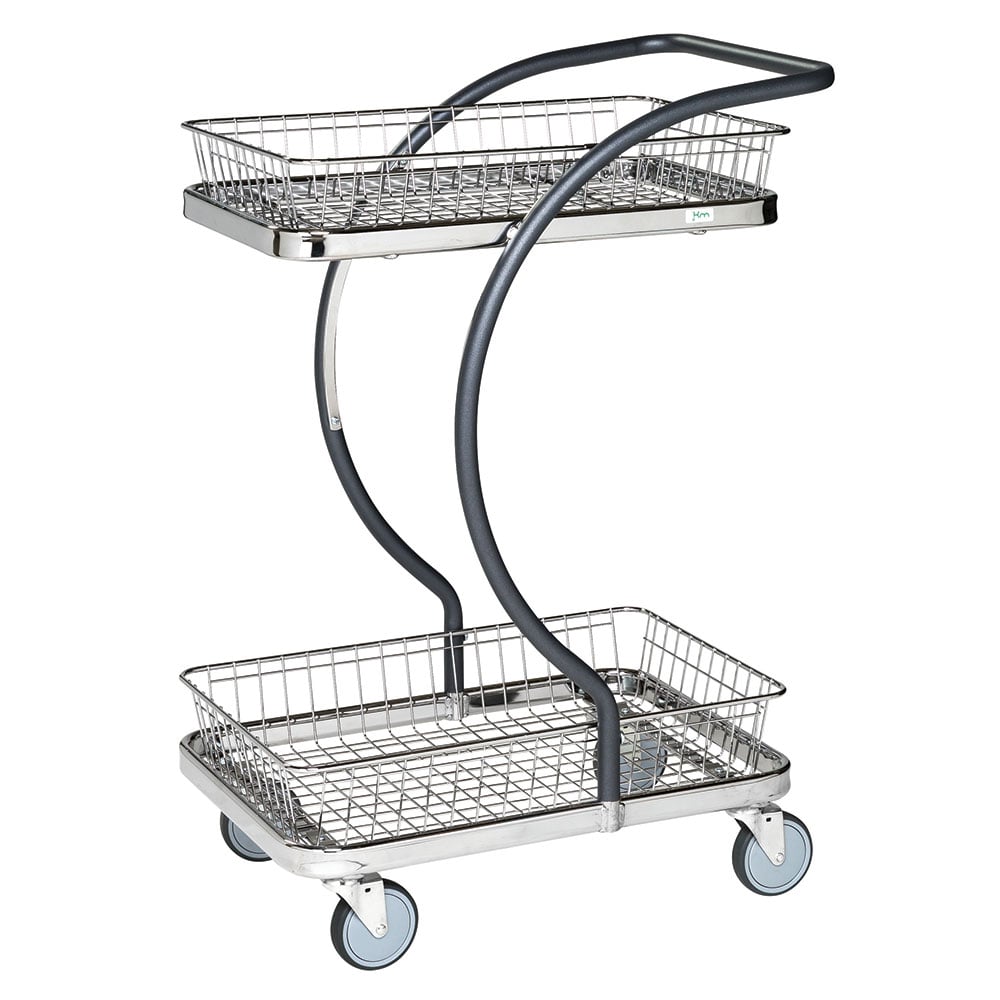 Allround table trolley with 2 wire shelves