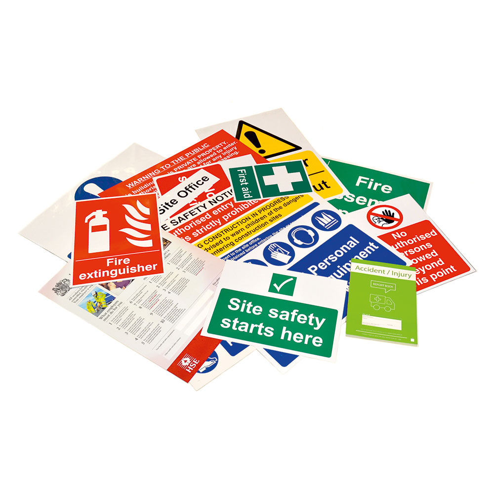 Construction Site Safety Sign Packs - Selection A