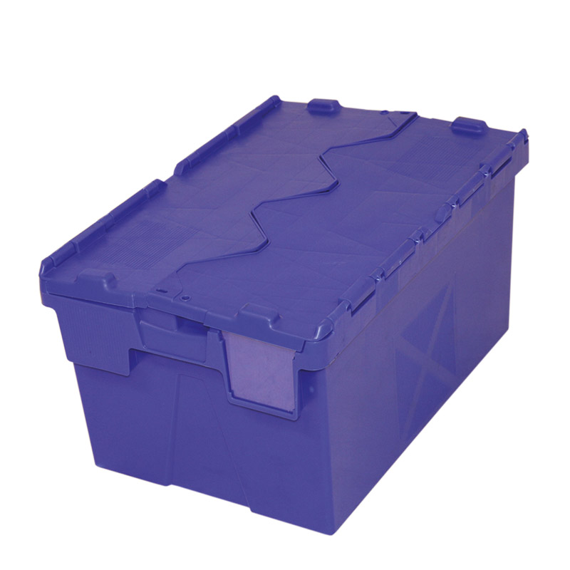 Attached Lid Container - Blue