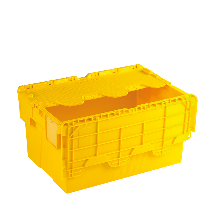 Attached Lid Container - Yellow