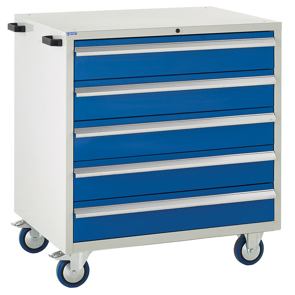Euroslide 900 Mobile Cabinet with 5 x 150mm Drawers - 980 x 900 x 650mm