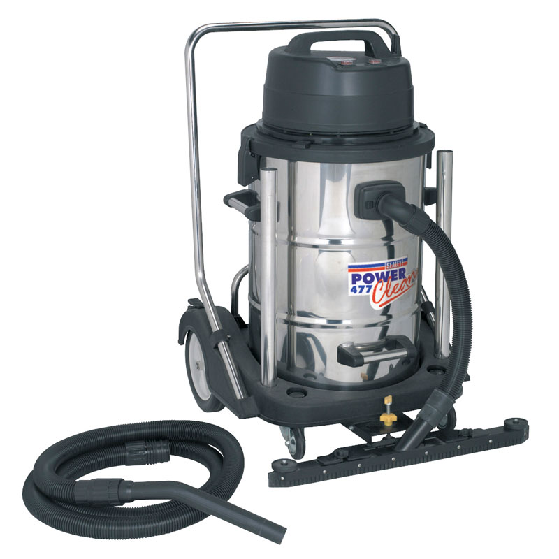 Industrial Wet and Dry Vacuum Cleaner 77L Stainless Drum 2400W/230V