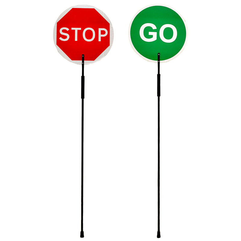 Stop / Go Lollipop Sign with Class 1 reflective face