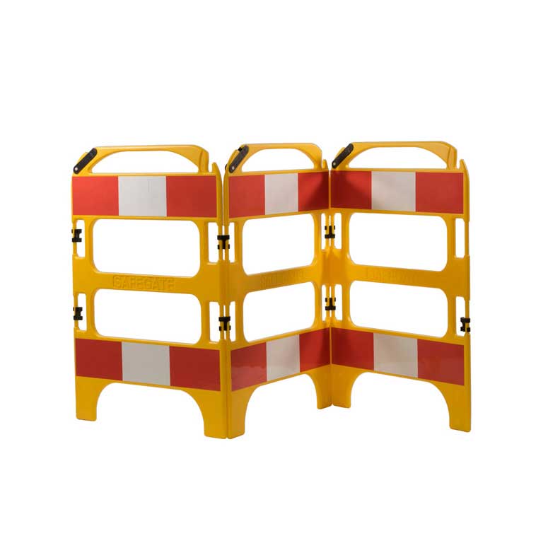 3 Gate Safegate Barrier Set - Yellow