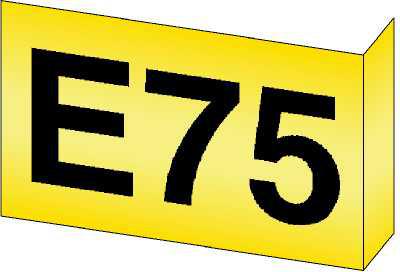Aisle Marker Signs C/W Digits Flanged 95h x 130w upto 3 Digits ea side