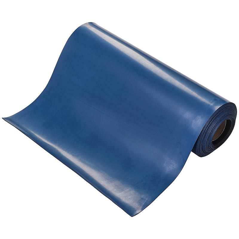 ESD Anti-Static Double-Layer Rubber Sheet Roll - 2mm Thick - 1200mm wide x 10m - Blue